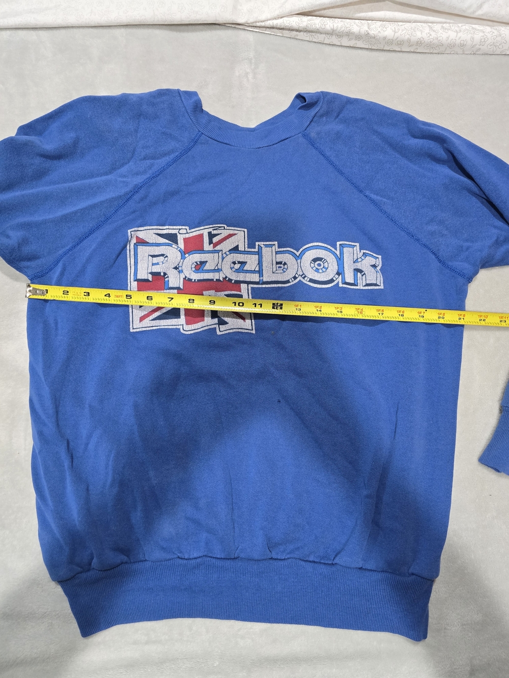 Vintage Blue Reebok Union Jack Raglan Sweatshirt